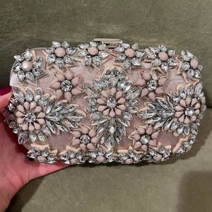 Crystal Embellished Clutch Purse